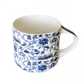 Hong Kong Toile Mug, Blue by Faux | Young Soy - Wake Concept Store  