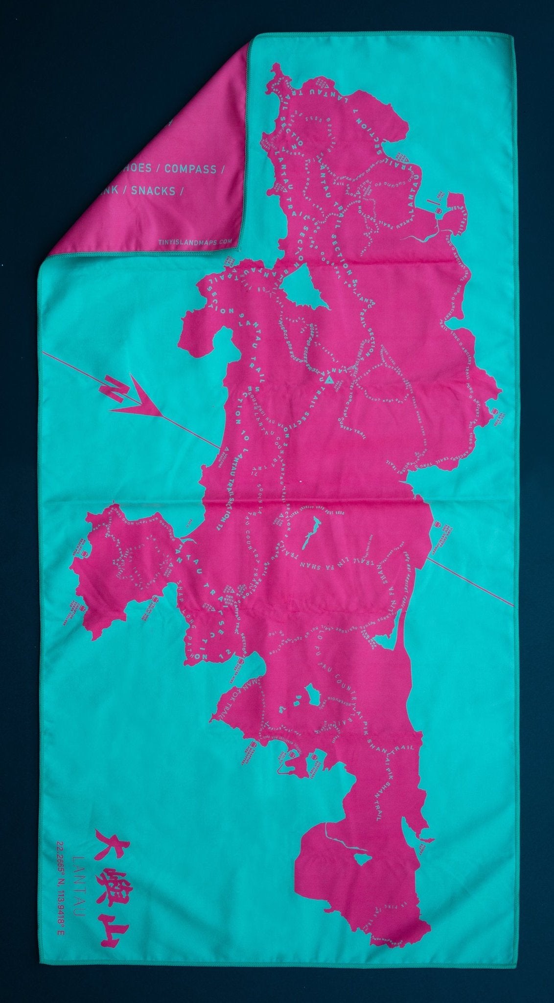 Lantau Sweat Towel Mint/Pink | Tiny Island - Wake Concept Store  